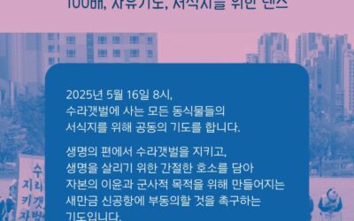 수라갯벌 보존을 위한 아침공동기도 안내 (5월 16일 금요일 8:00)