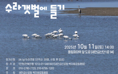 🌊 10월 [수라갯벌에 들기] 참가자 모집 🌊